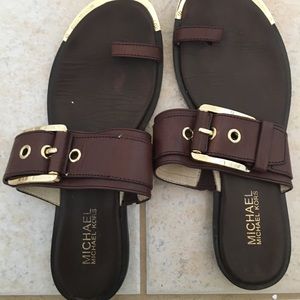 Dark brown Michael kors sandals 8 1/2